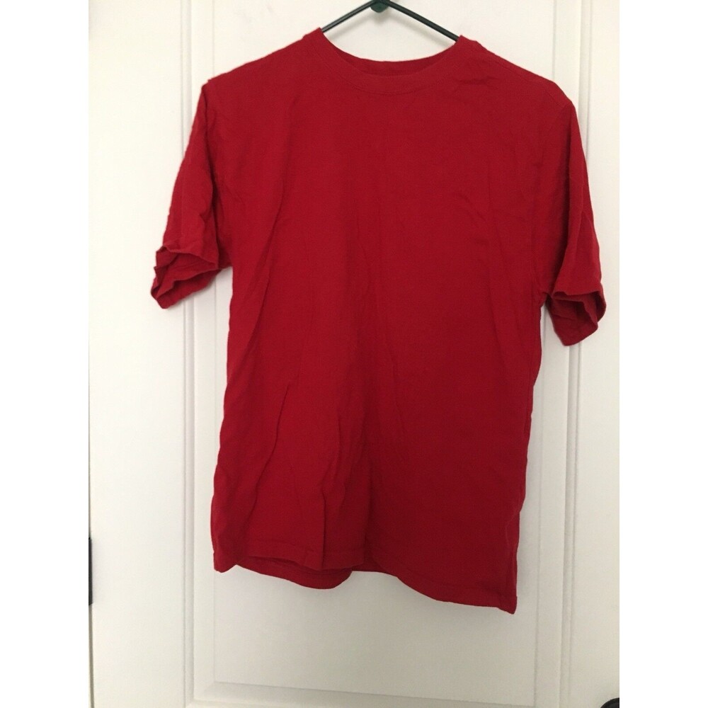 Faded Glory Short Sleeve T-Shirt Solid Red Tee Boys Size XXL